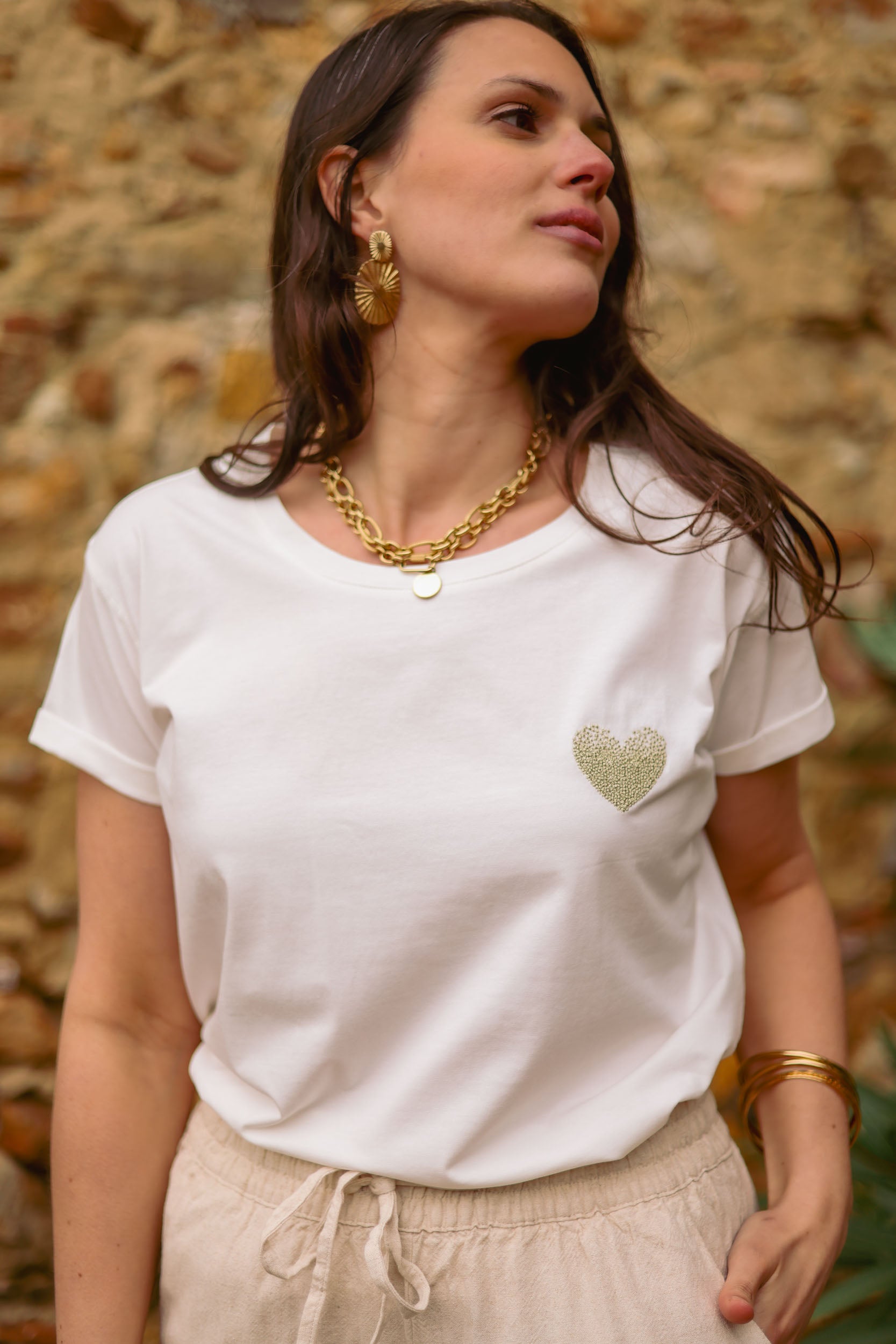 T-shirt uni coeur