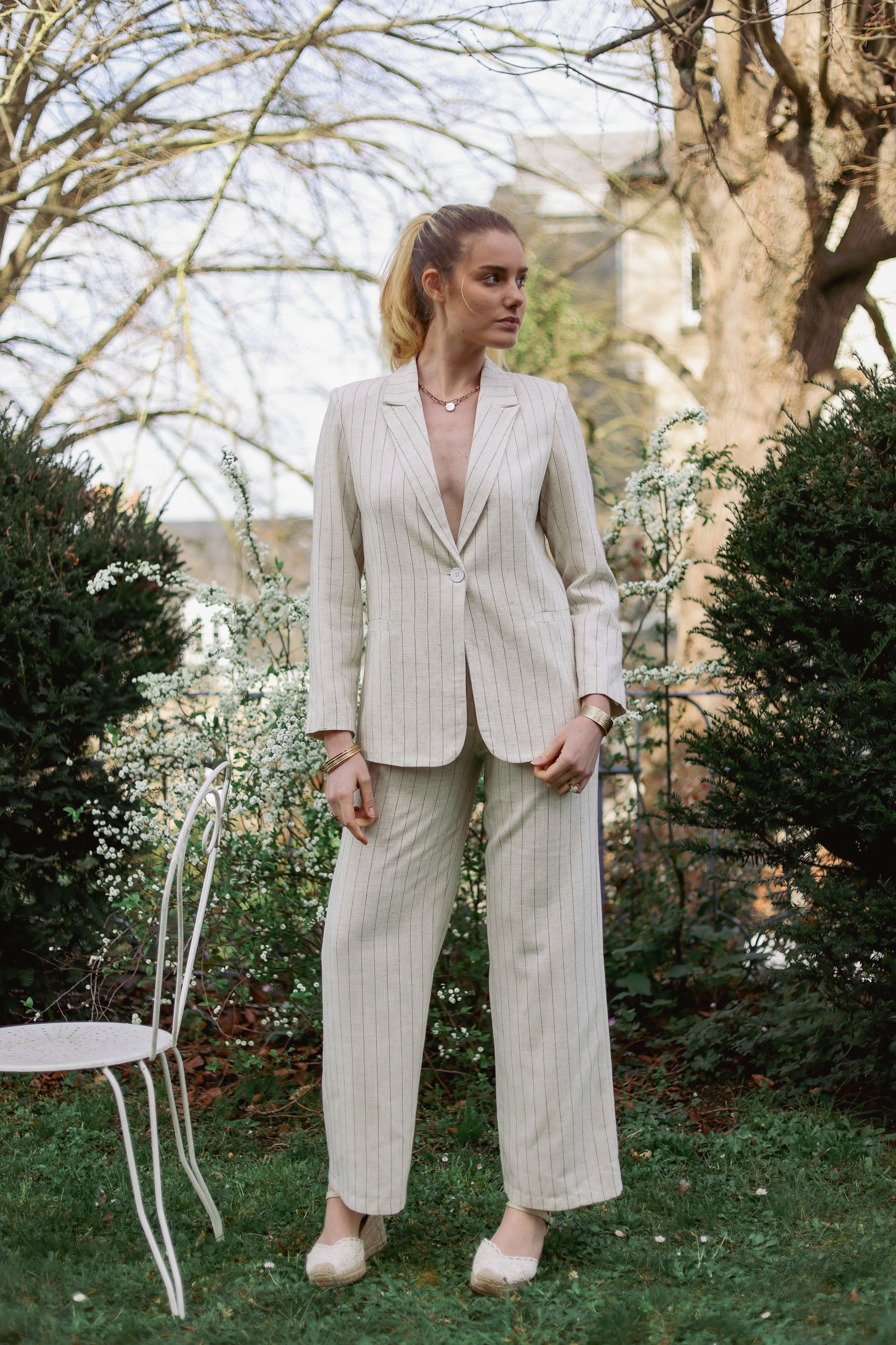 Veste blazer en lin