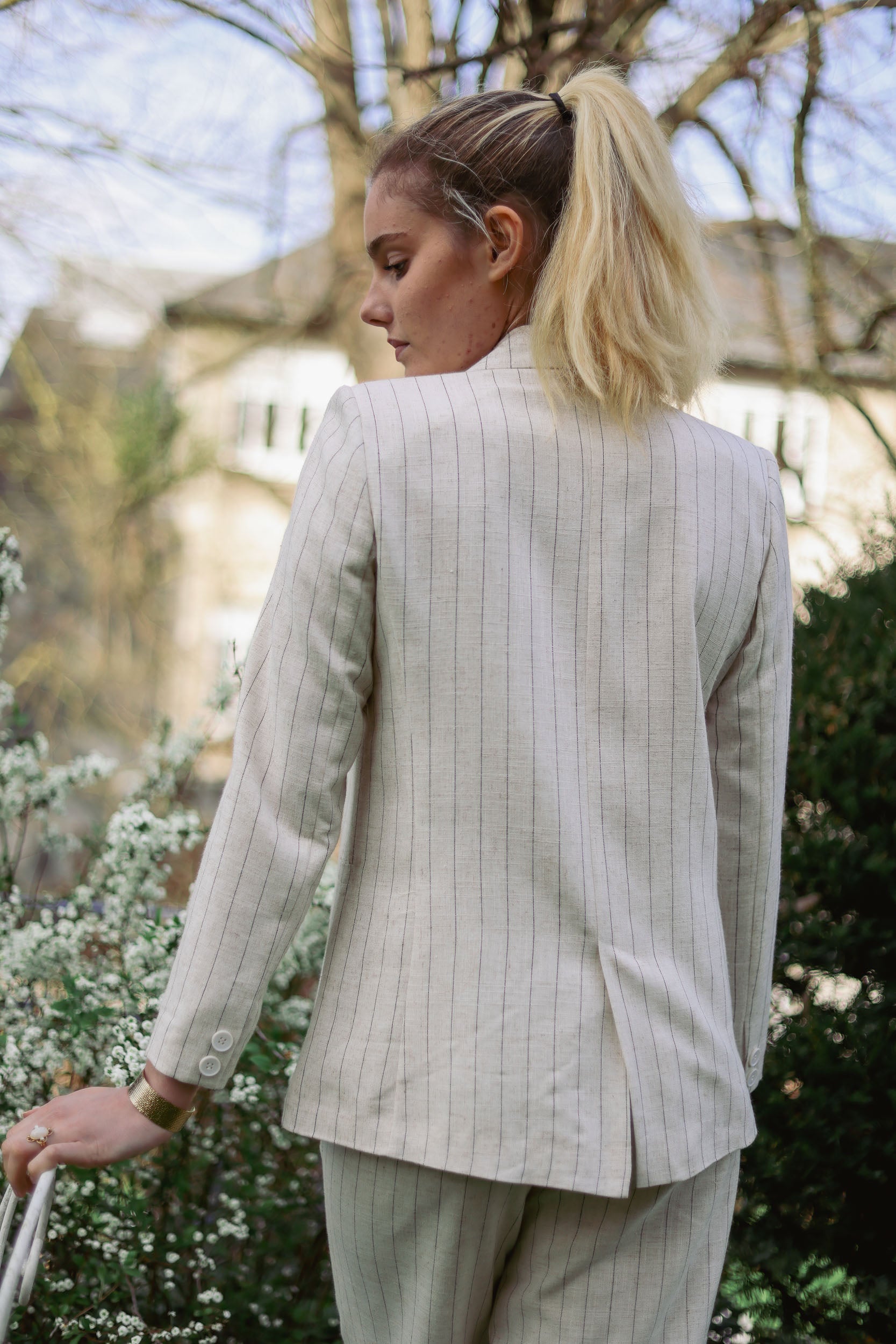 Veste blazer en lin
