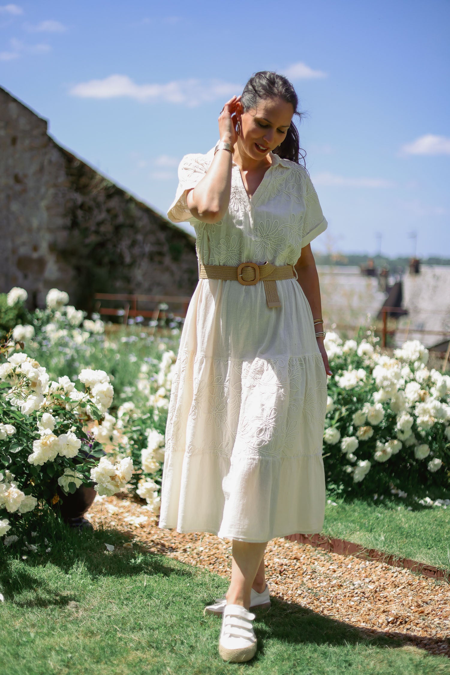Robe longue broderies