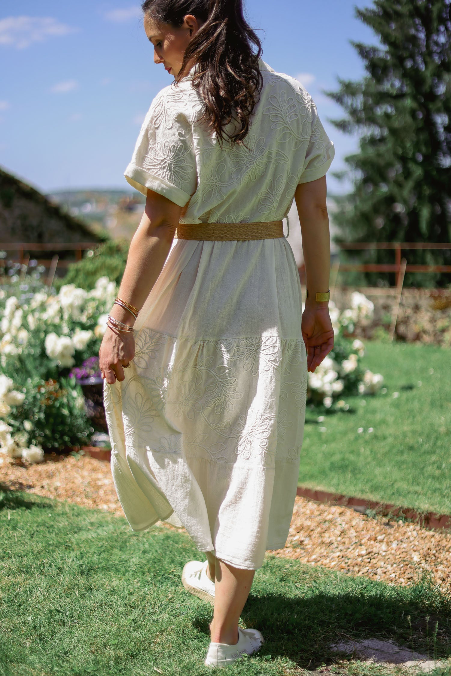 Robe longue broderies