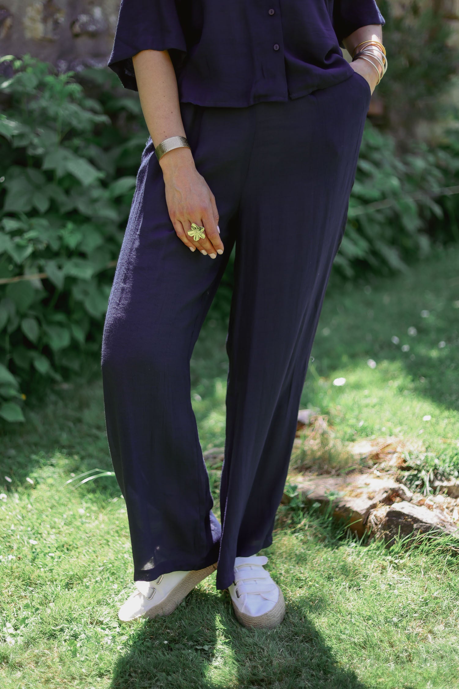 Pantalon fluide uni