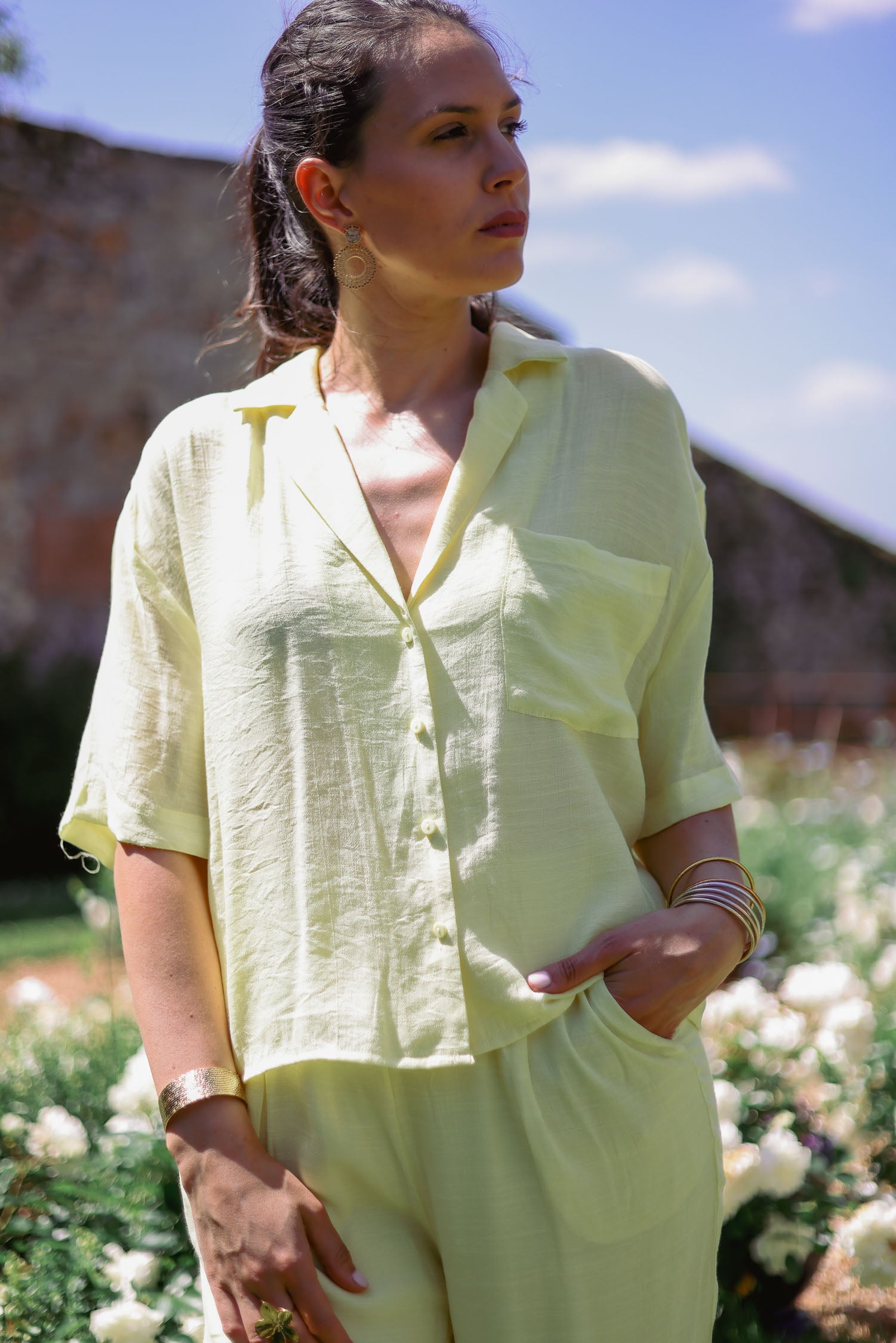 Chemise courte fluide