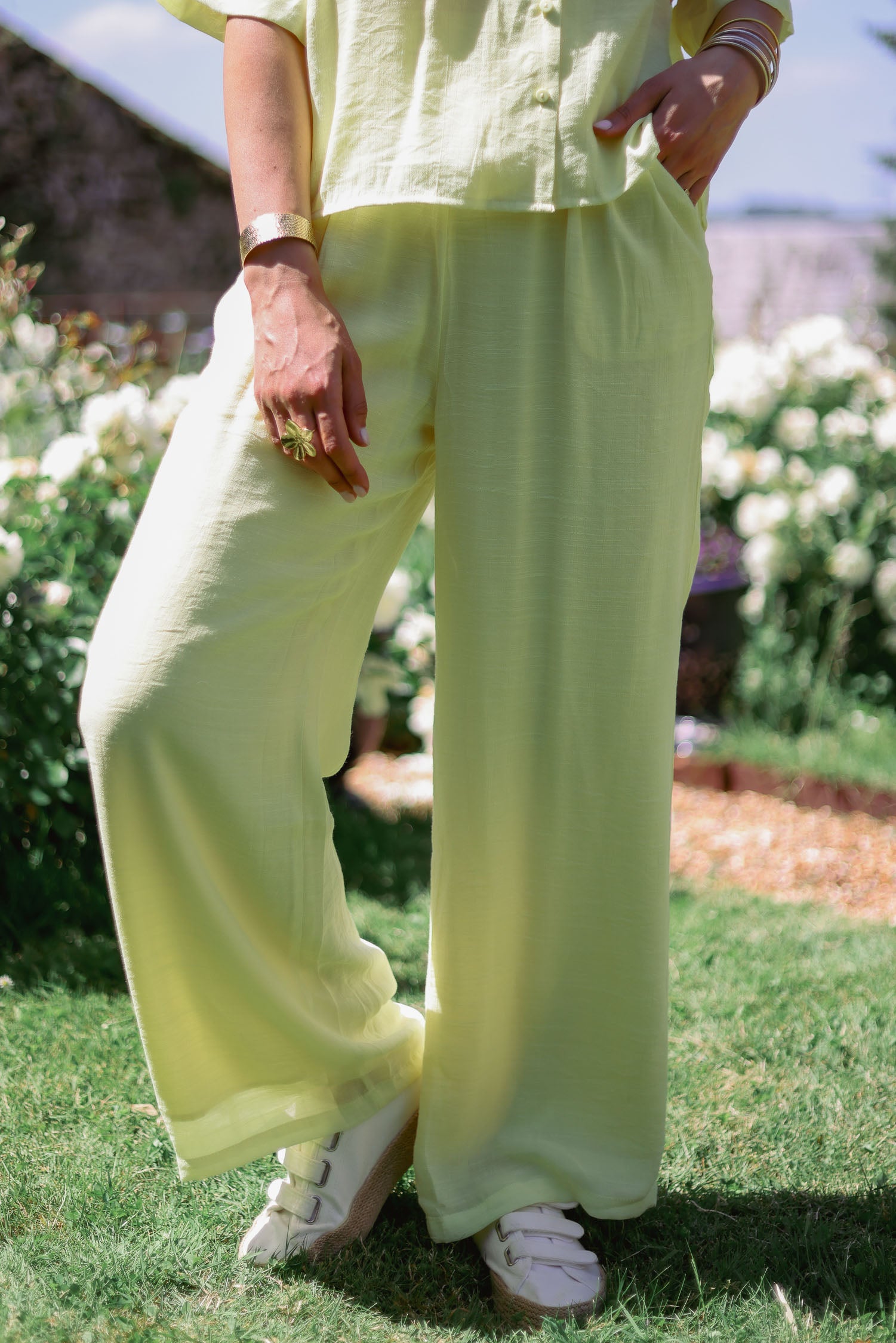 Pantalon fluide uni