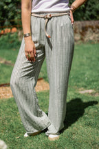 Pantalon fluide rayé