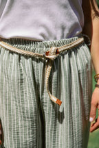 Pantalon fluide rayé