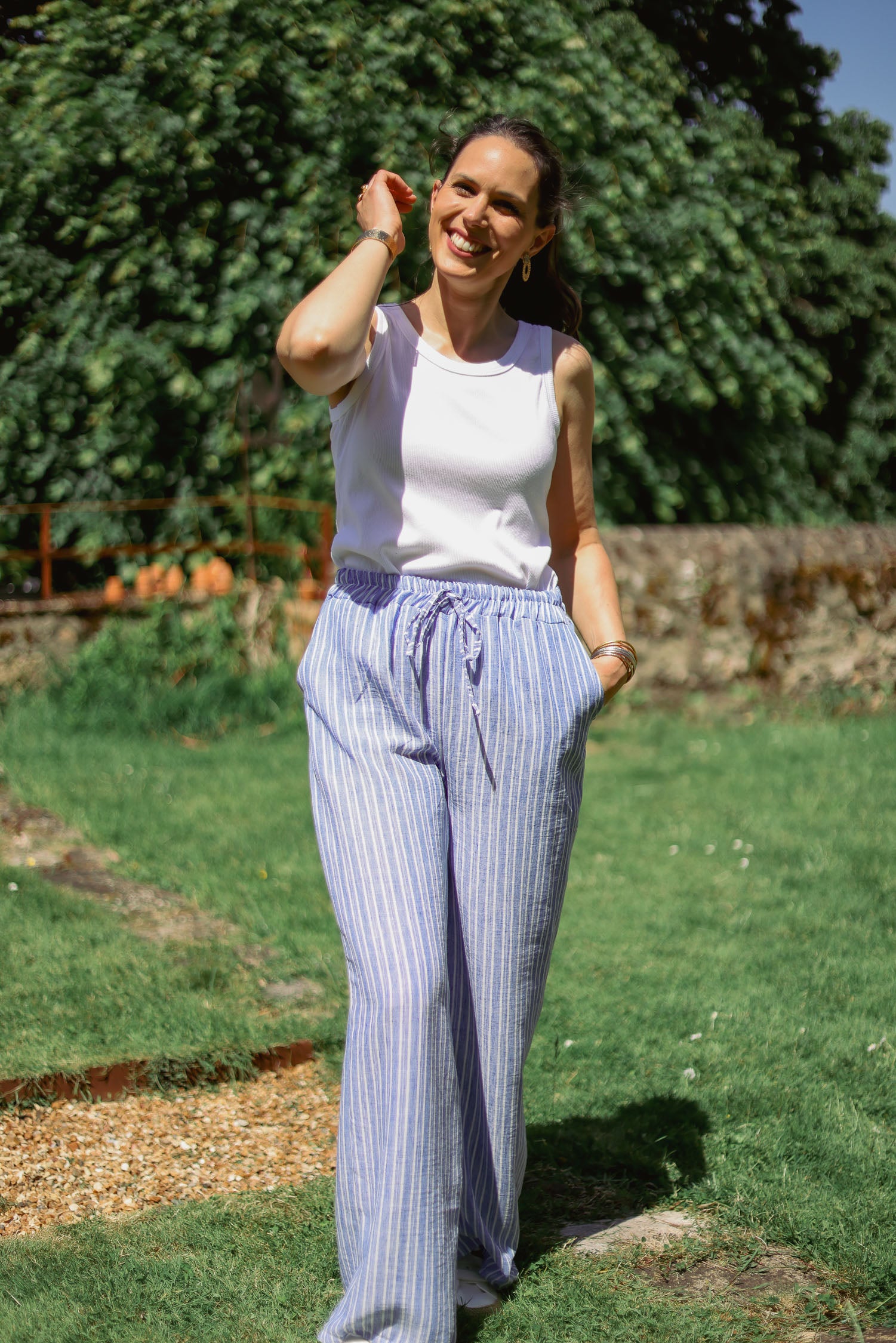 Pantalon rayé