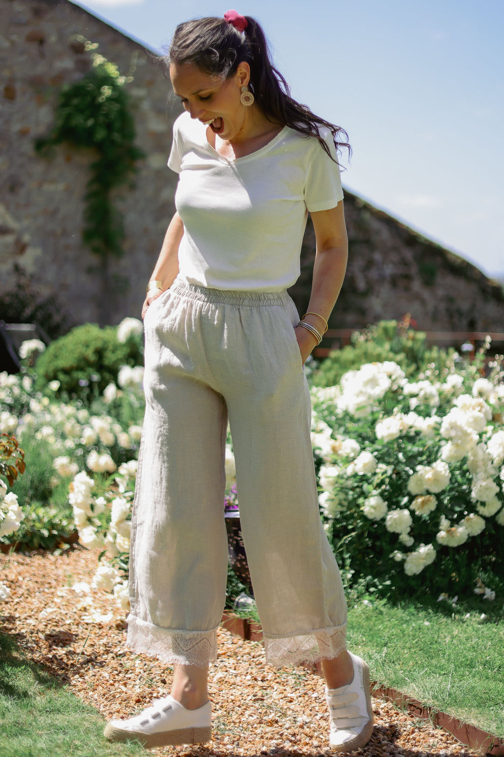 Pantalon dentelle