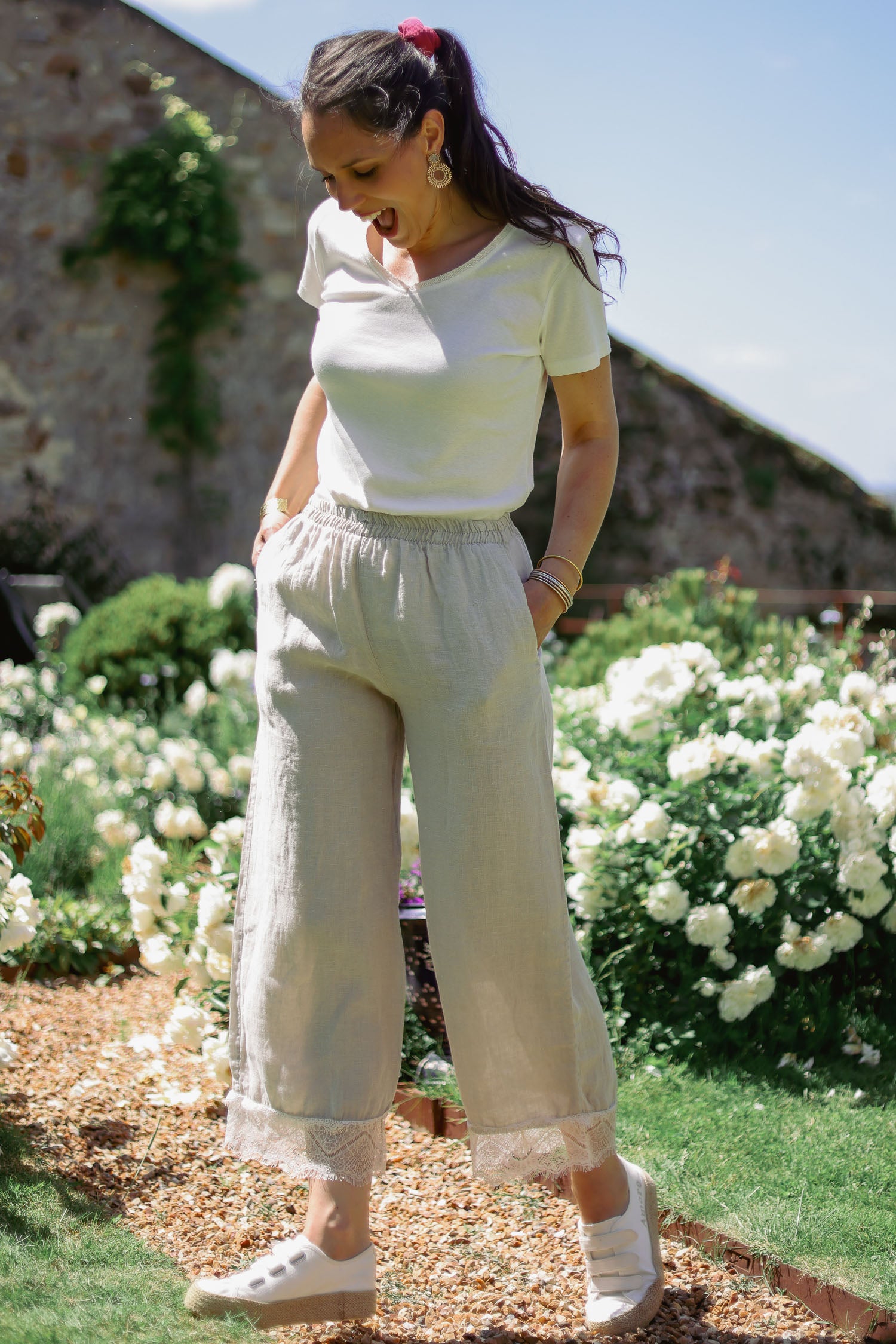 Pantalon dentelle