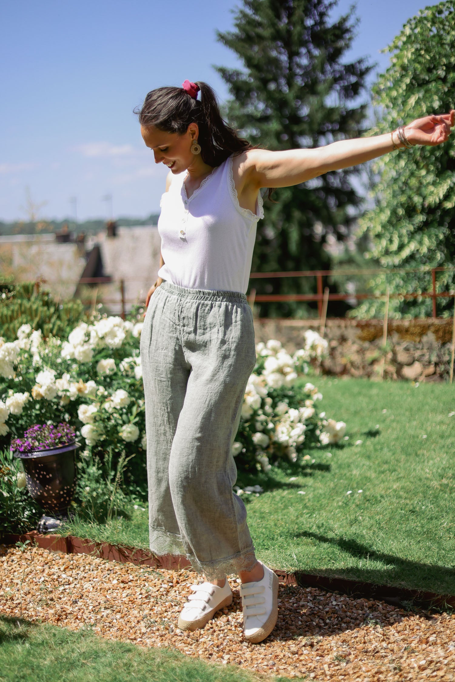 Pantalon dentelle