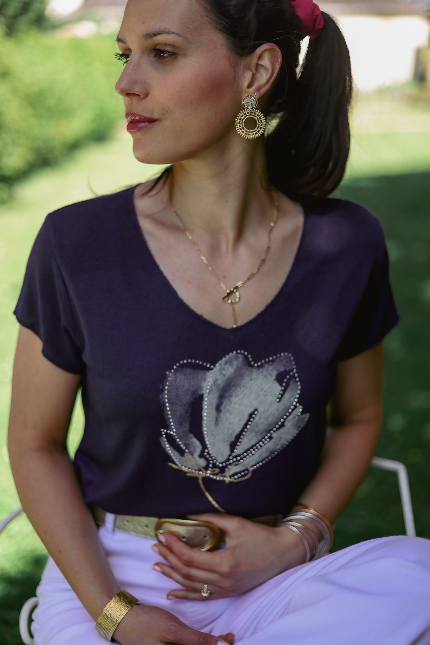 T-shirt imprimé fleur