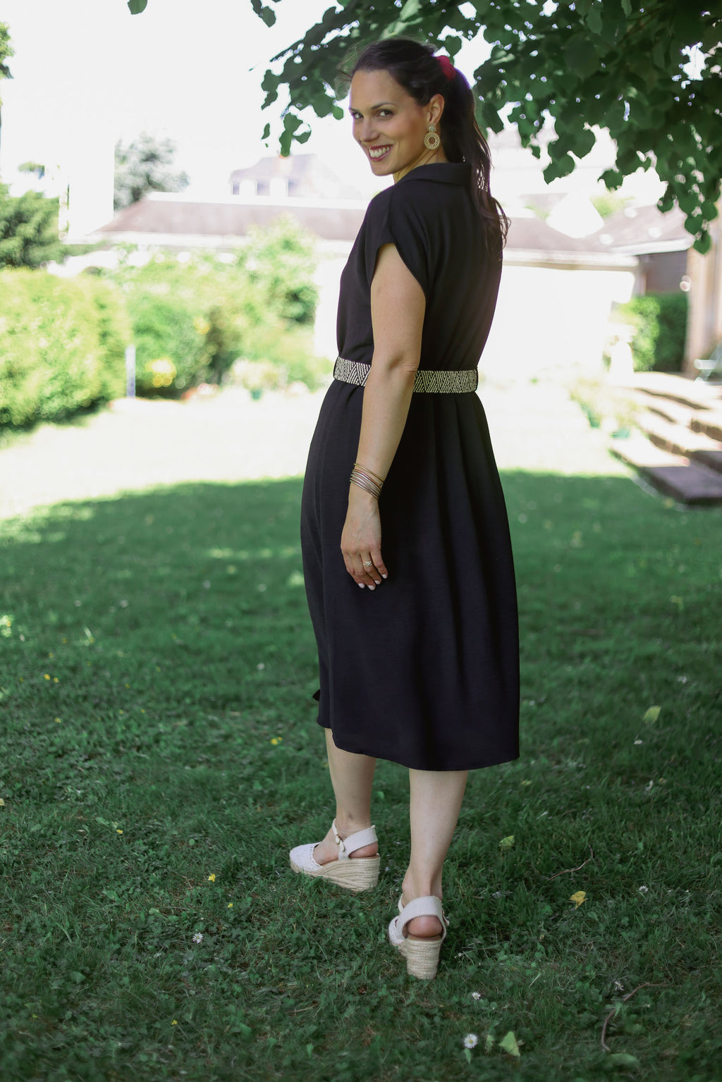 Robe boutonnée uni