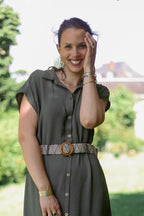 Robe boutonnée uni
