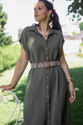 Robe boutonnée uni