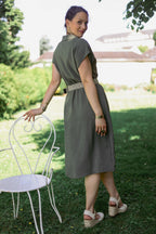 Robe boutonnée uni