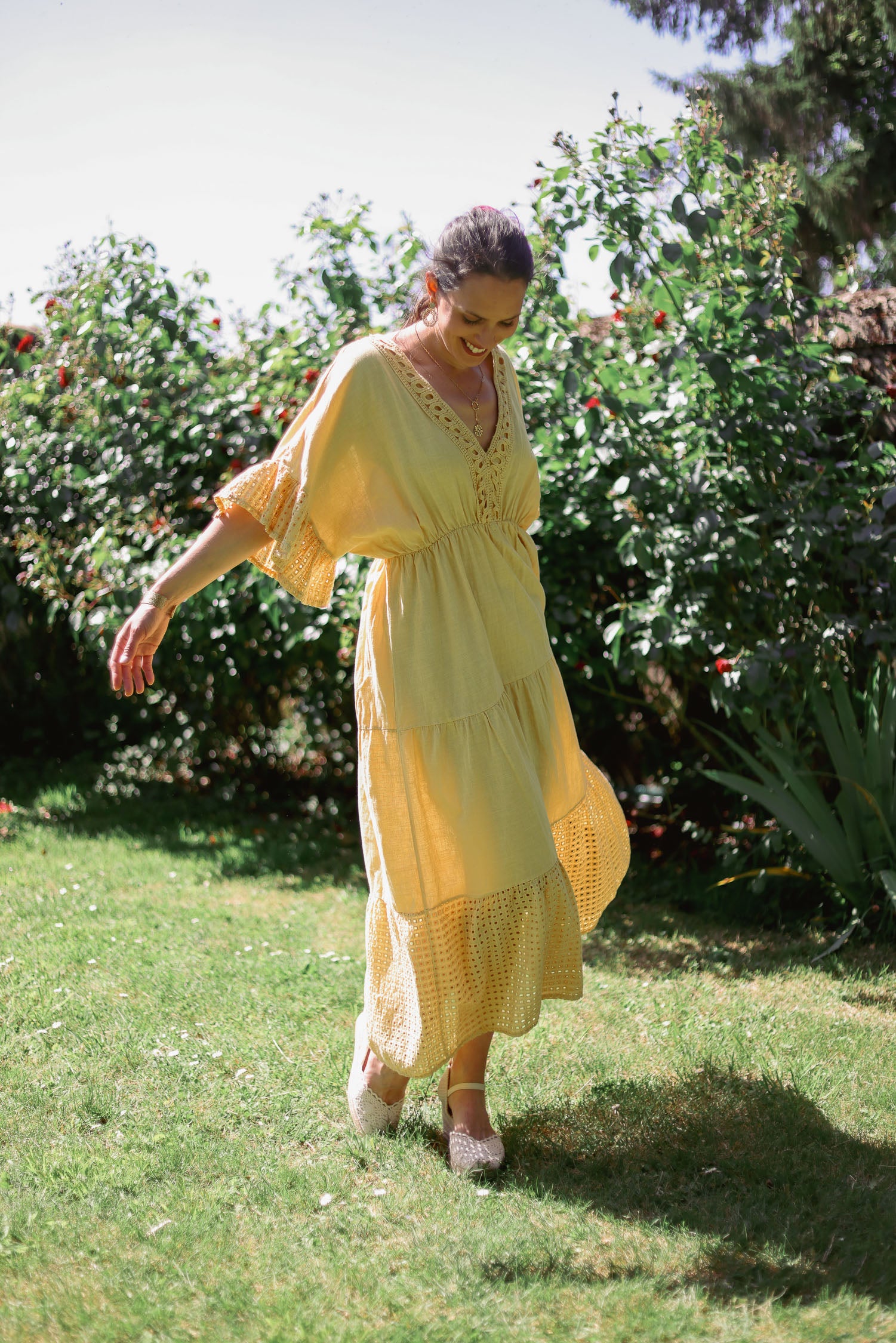 Robe bohème brodée