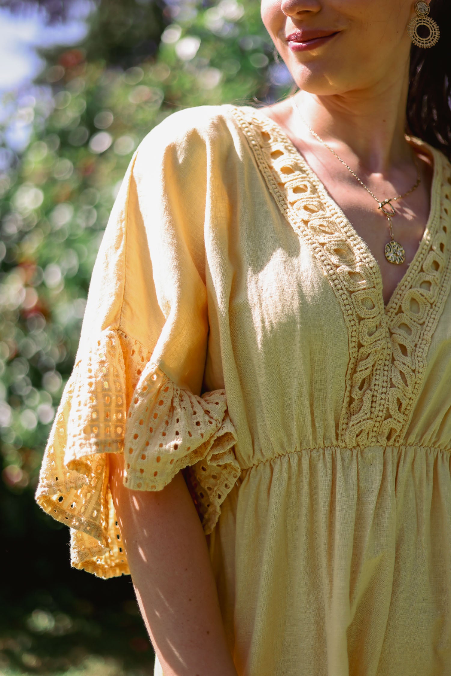 Robe bohème brodée