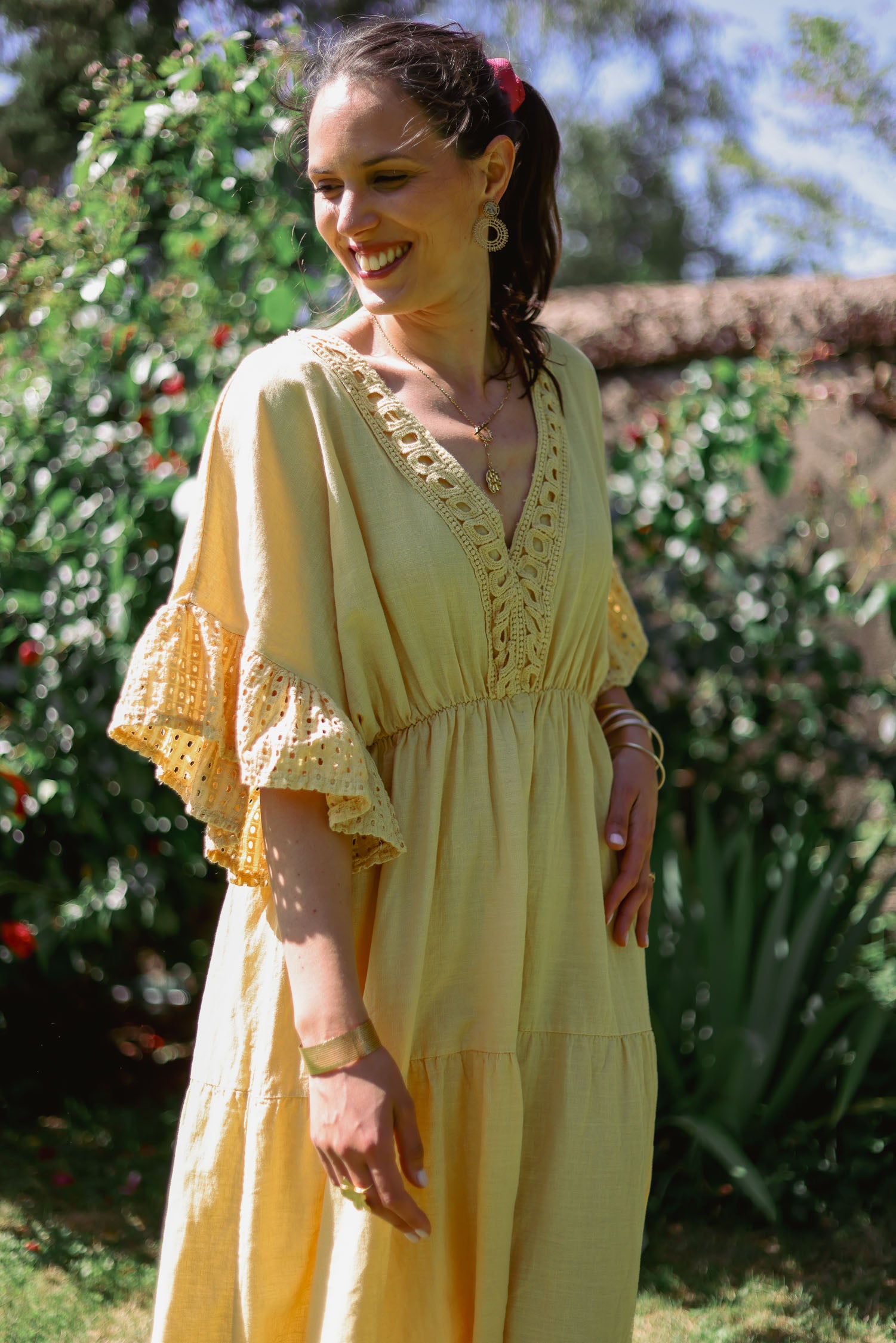 Robe bohème brodée