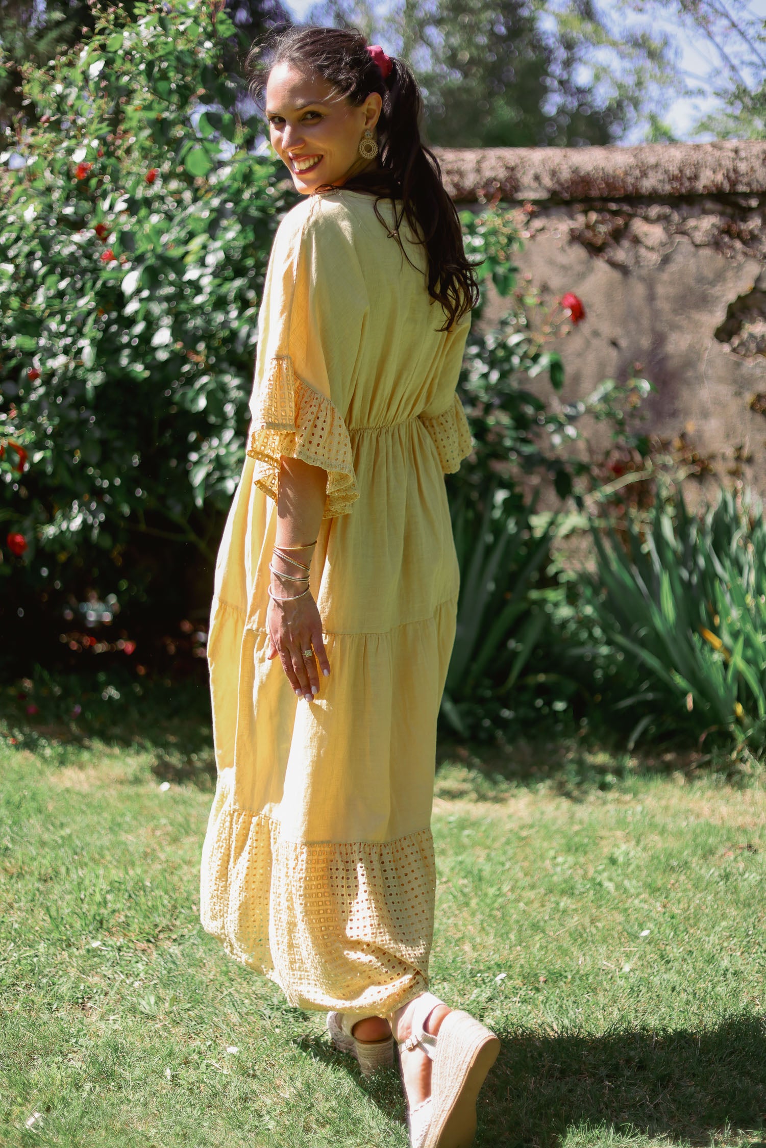 Robe bohème brodée
