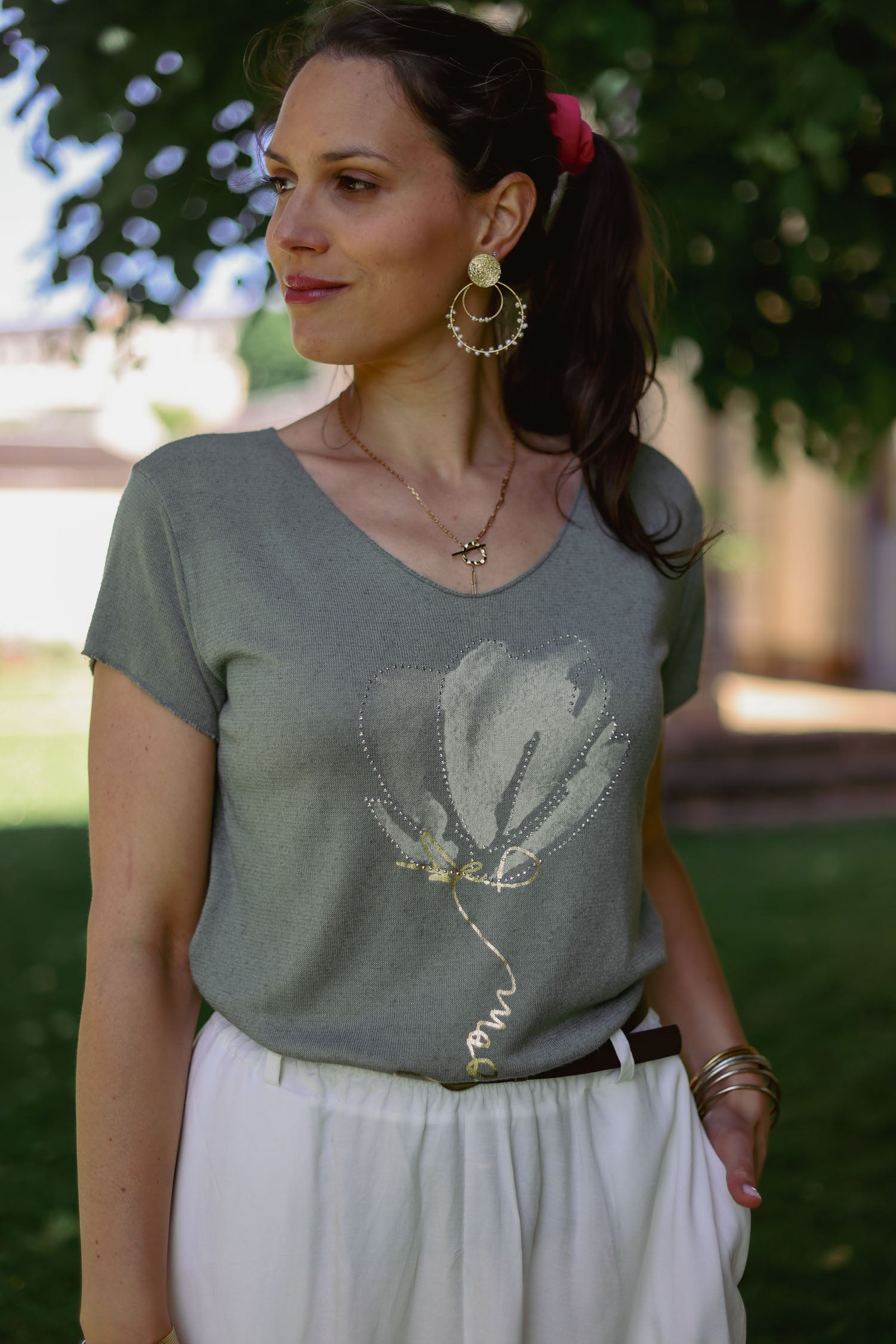 T-shirt imprimé fleur