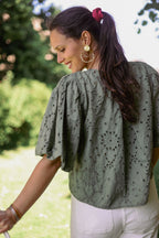 Blouse brodée