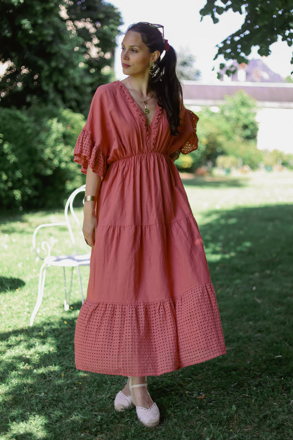 Robe bohème brodée