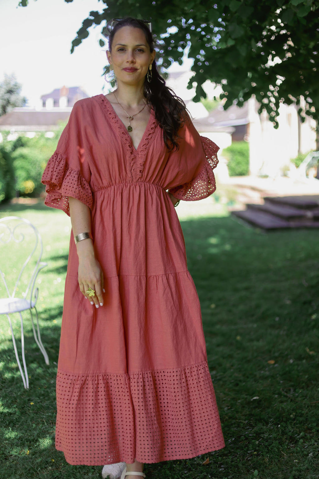 Robe bohème brodée