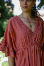 Robe bohème brodée