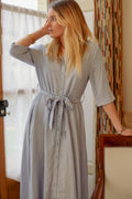 Robe chemise rayée