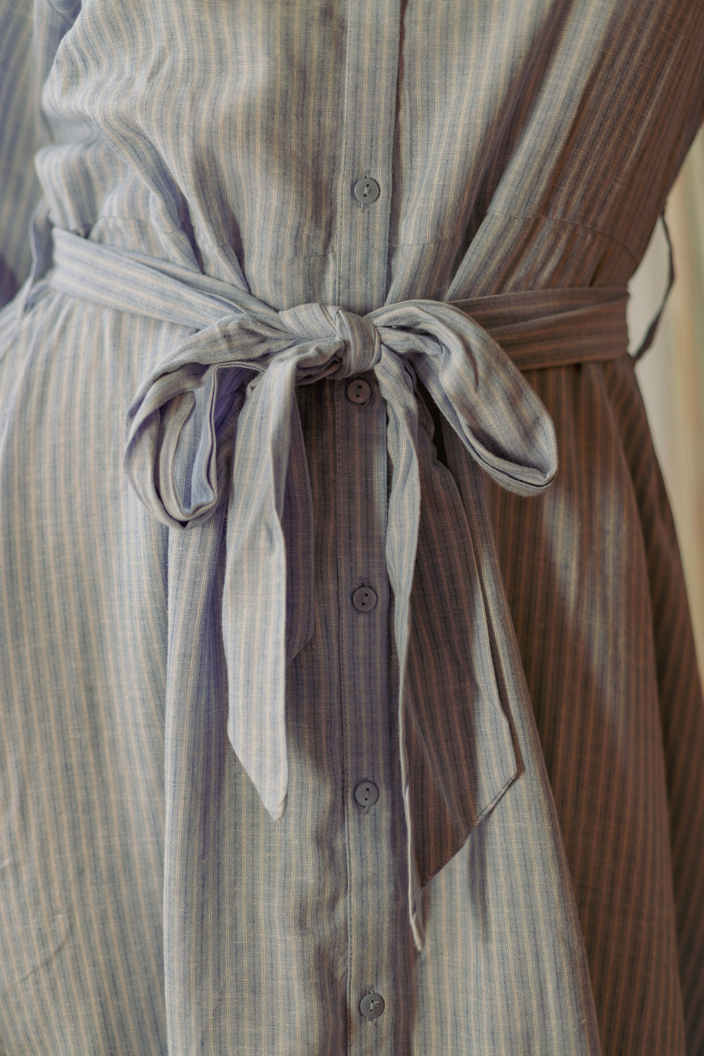 Robe chemise rayée