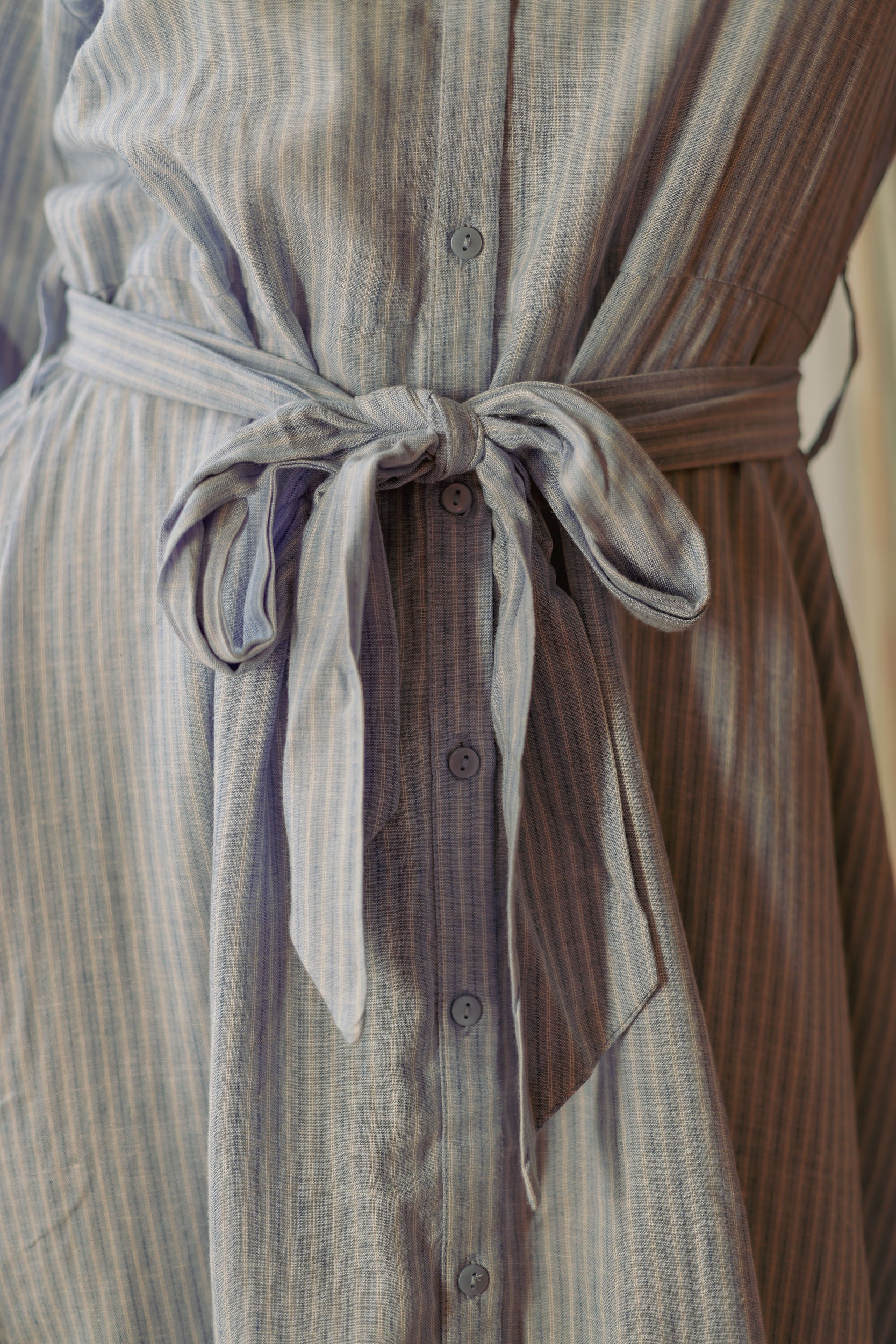 Robe chemise rayée