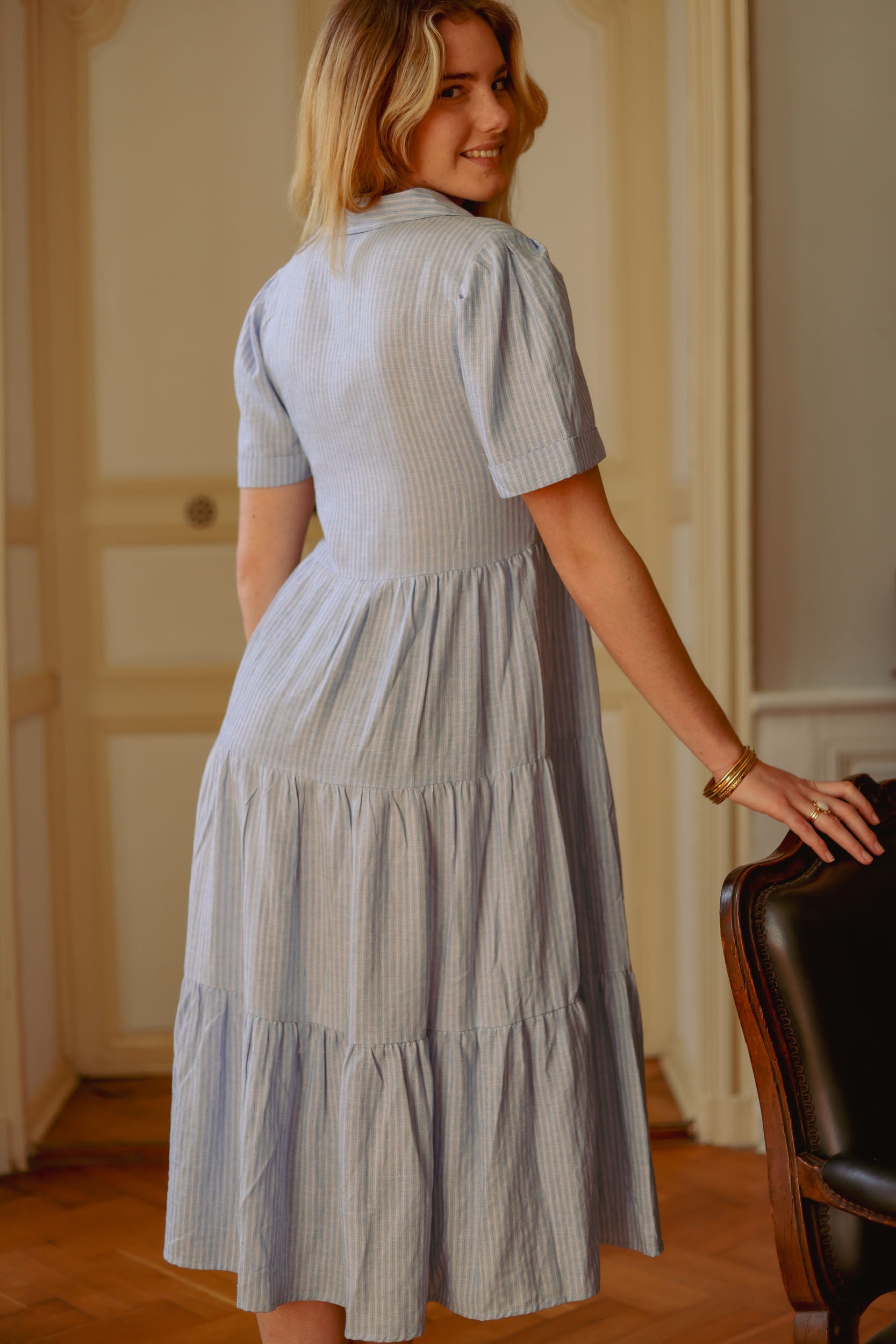 Robe large rayée