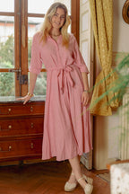 Robe chemise rayée