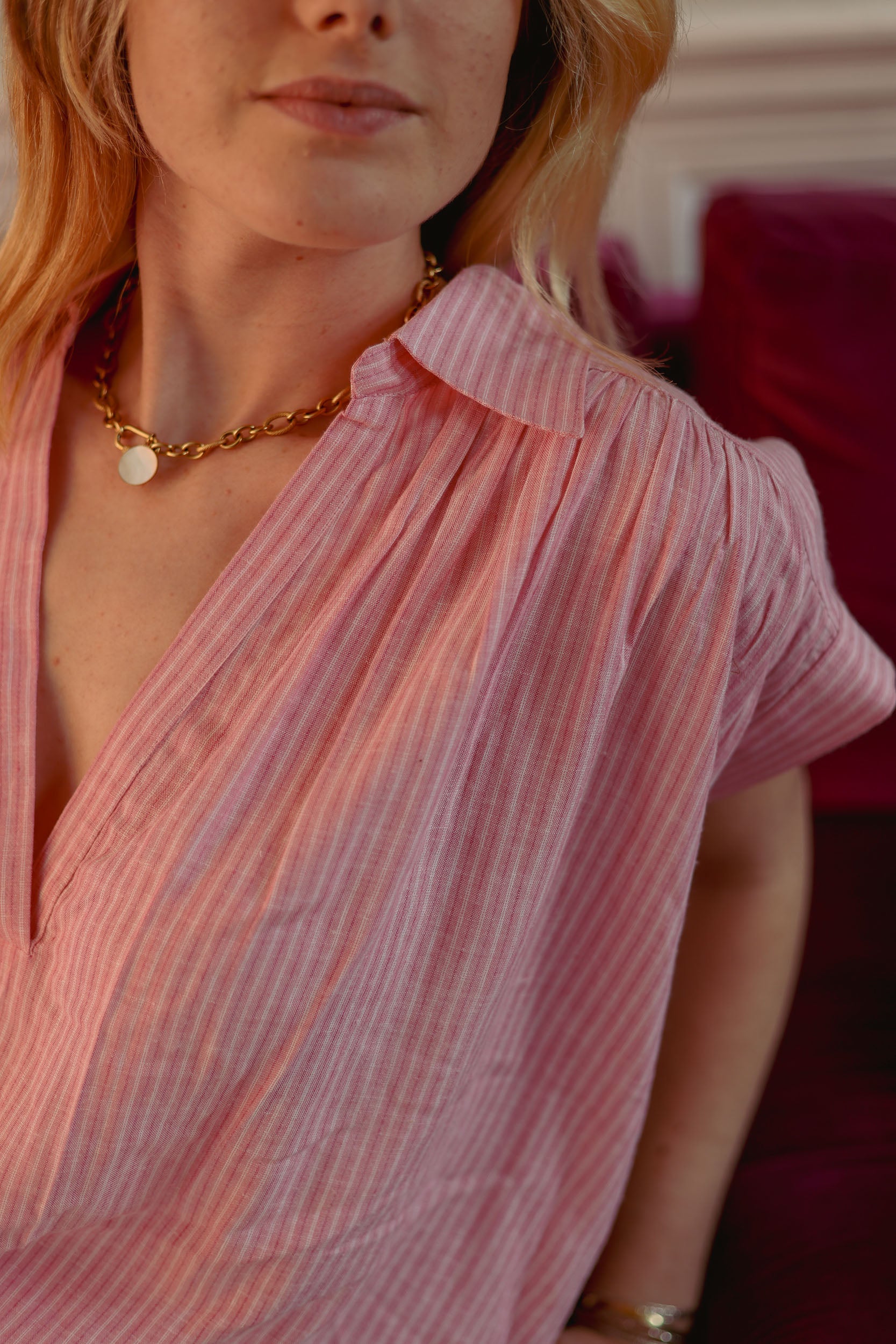 Chemise large rayée