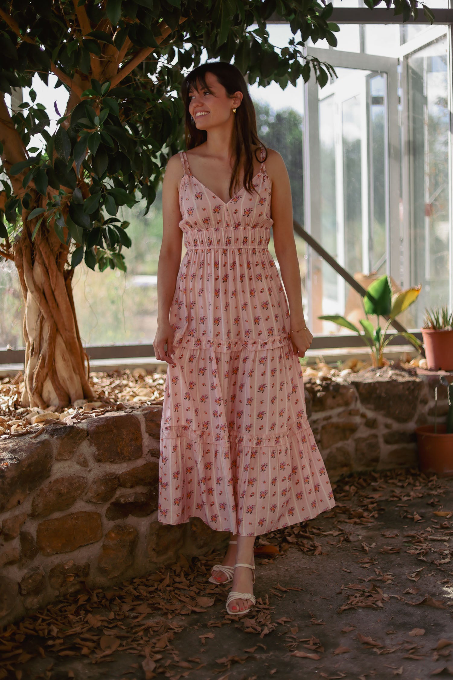 Robe longue fleurie