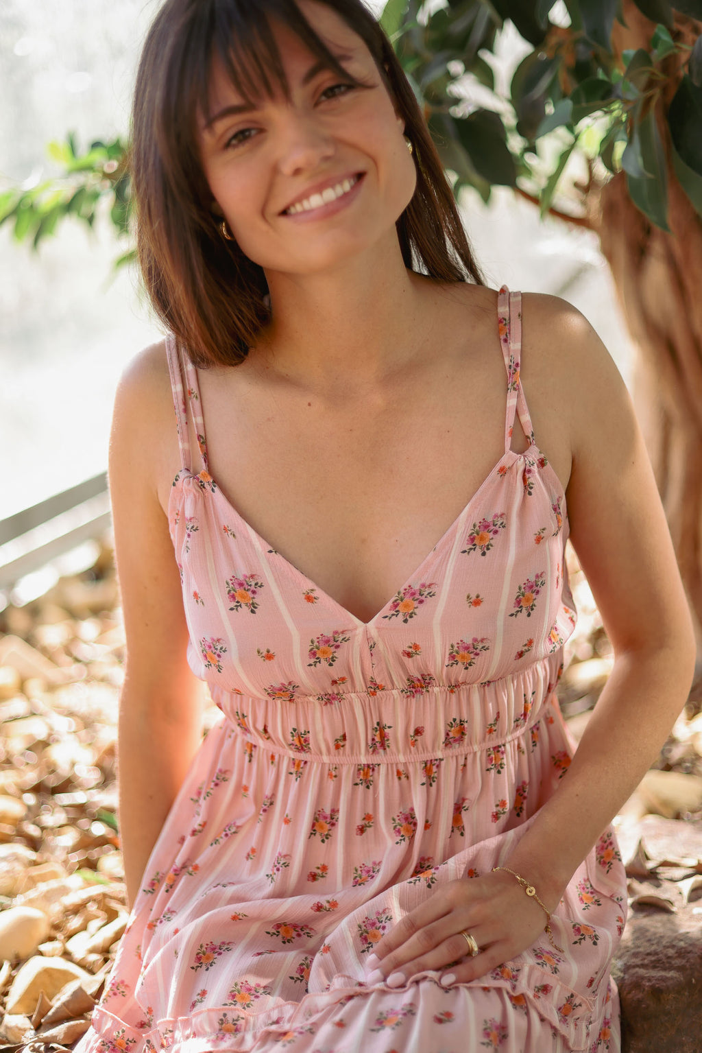 Robe longue fleurie