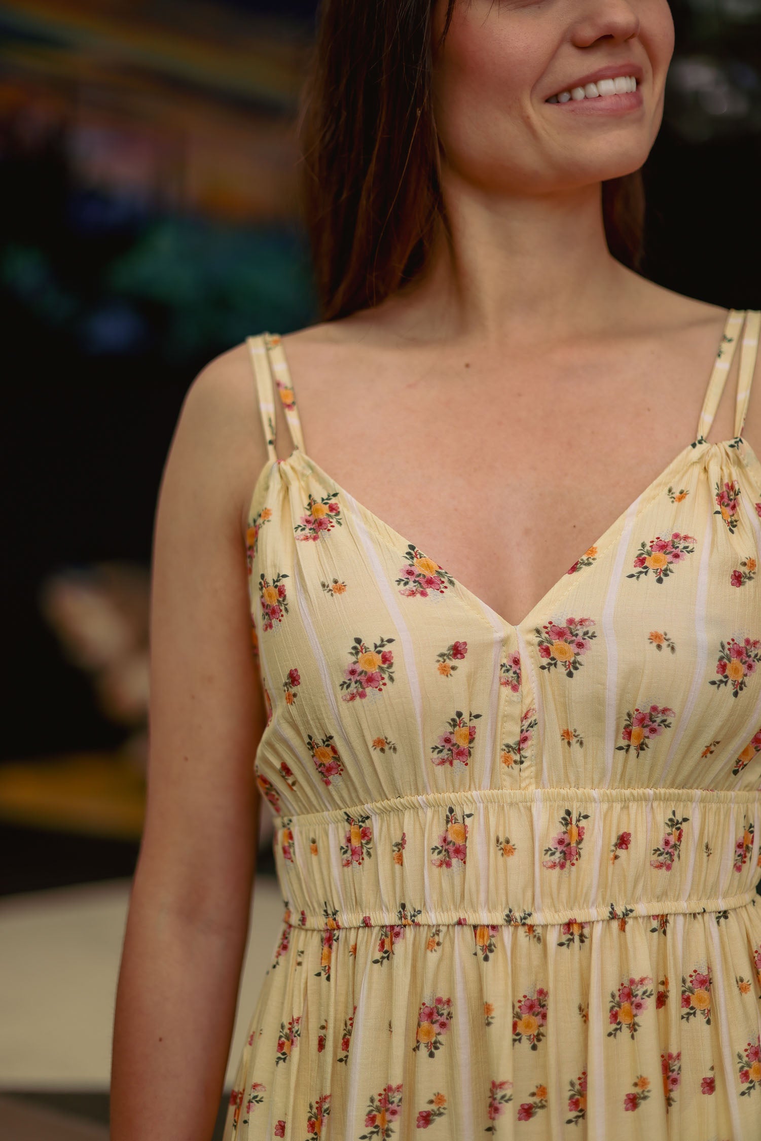 Robe longue fleurie