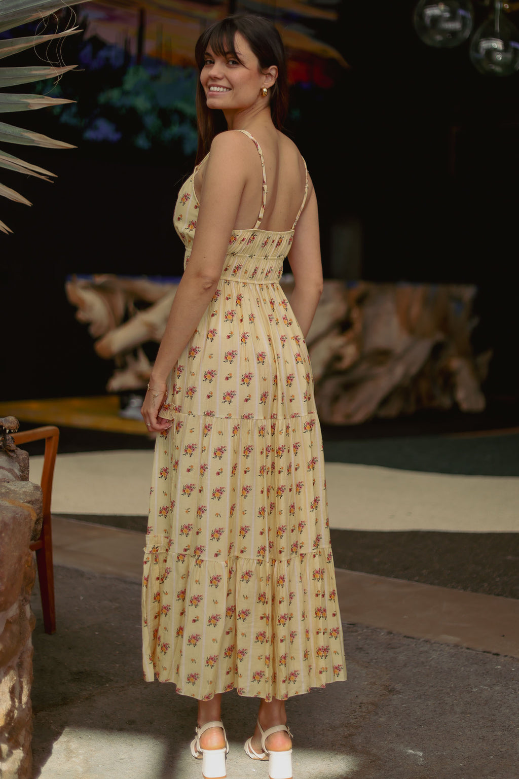 Robe longue fleurie