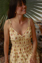 Robe longue fleurie