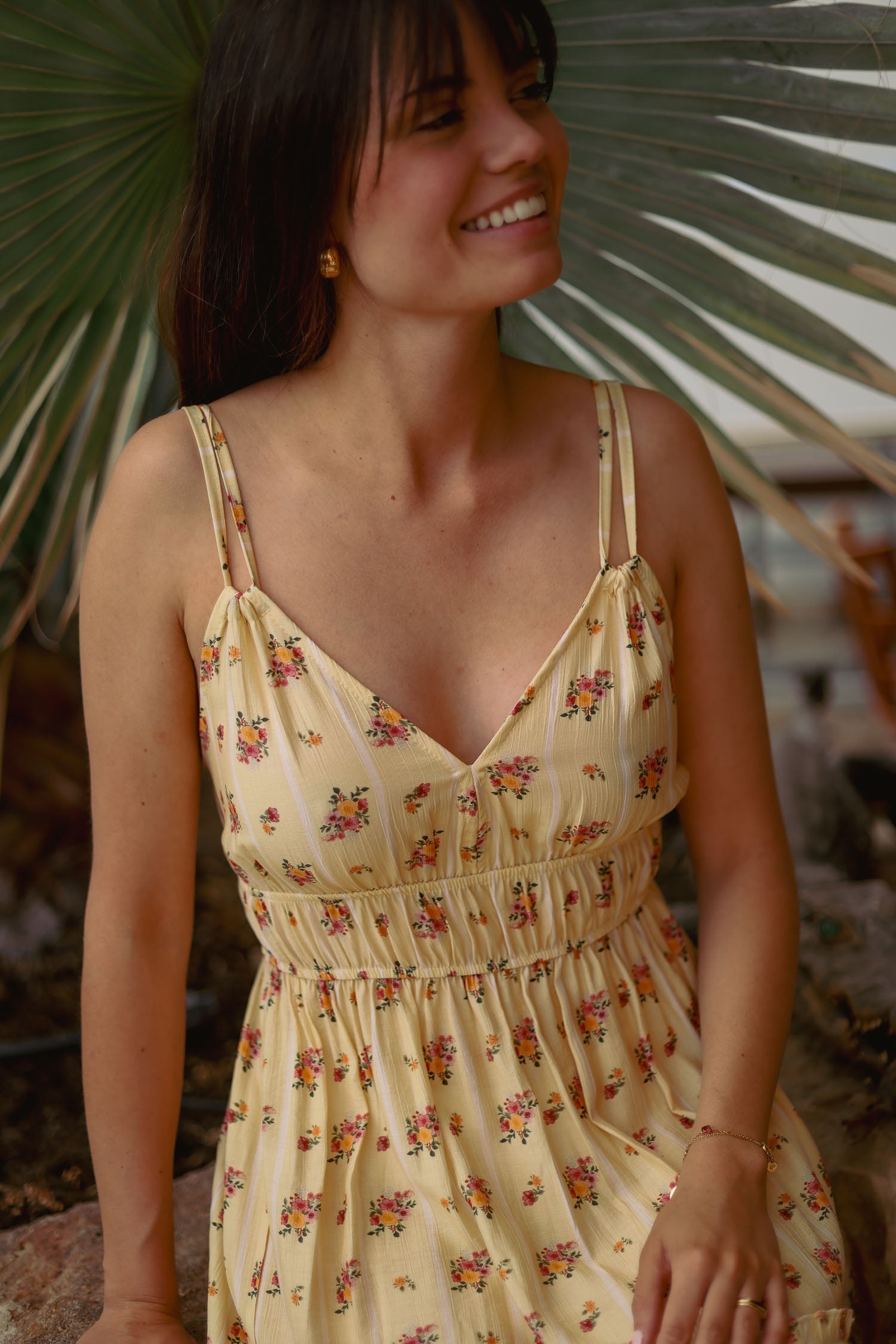 Robe longue fleurie