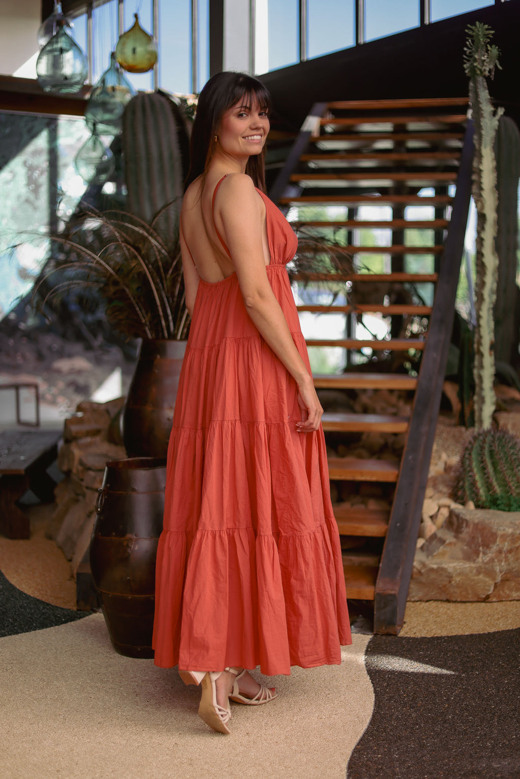 Robe longue à broche