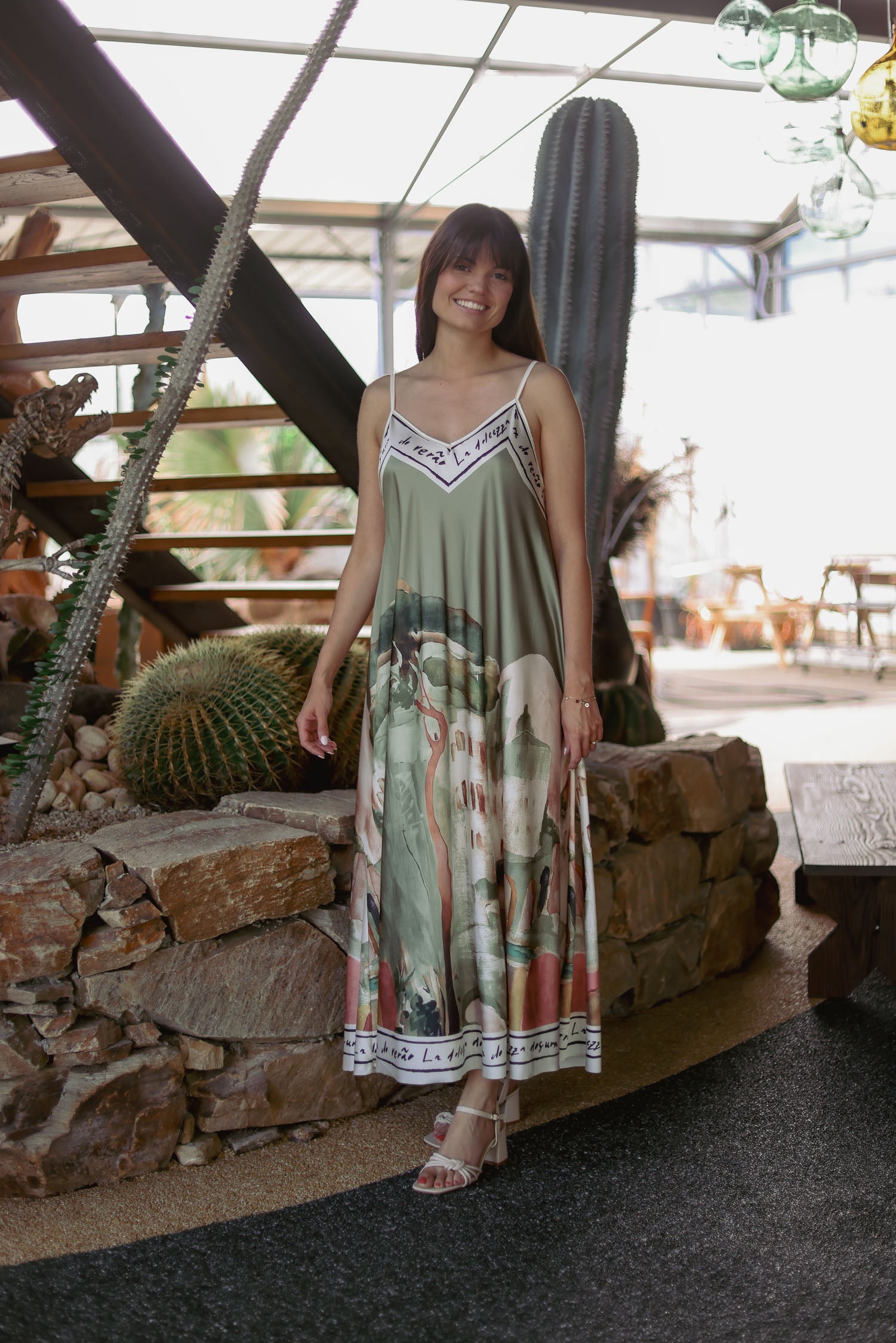 Robe longue imprimée