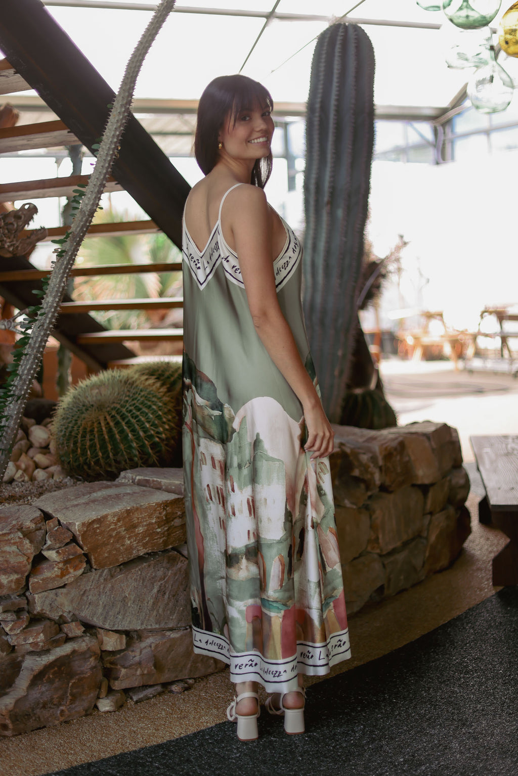 Robe longue imprimée
