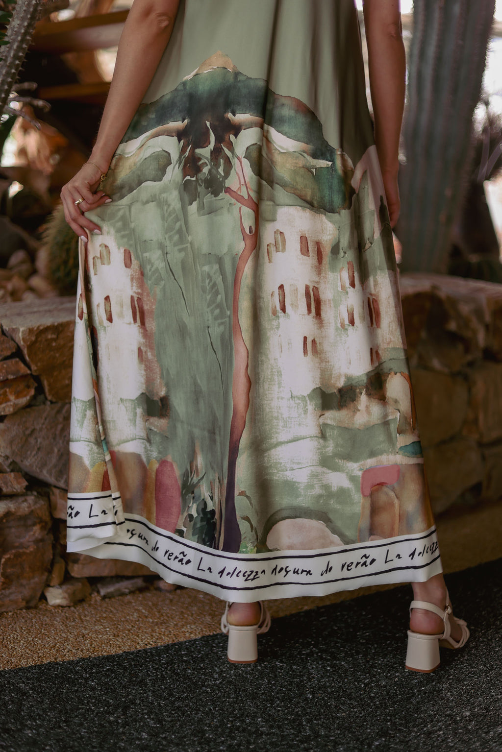 Robe longue imprimée