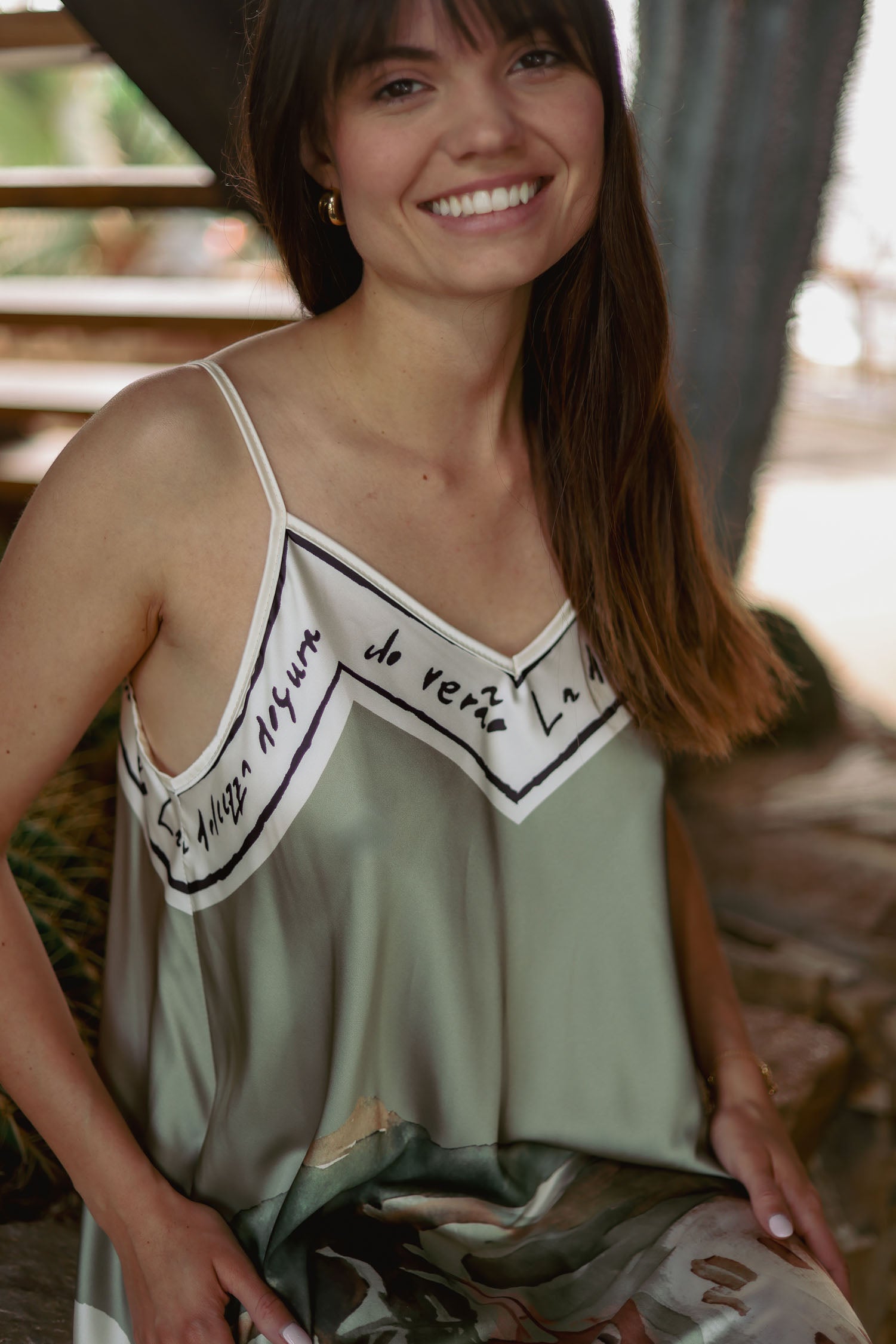 Robe longue imprimée