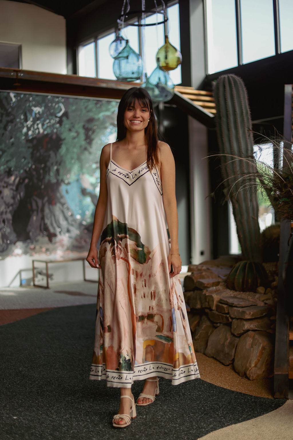 Robe longue imprimée