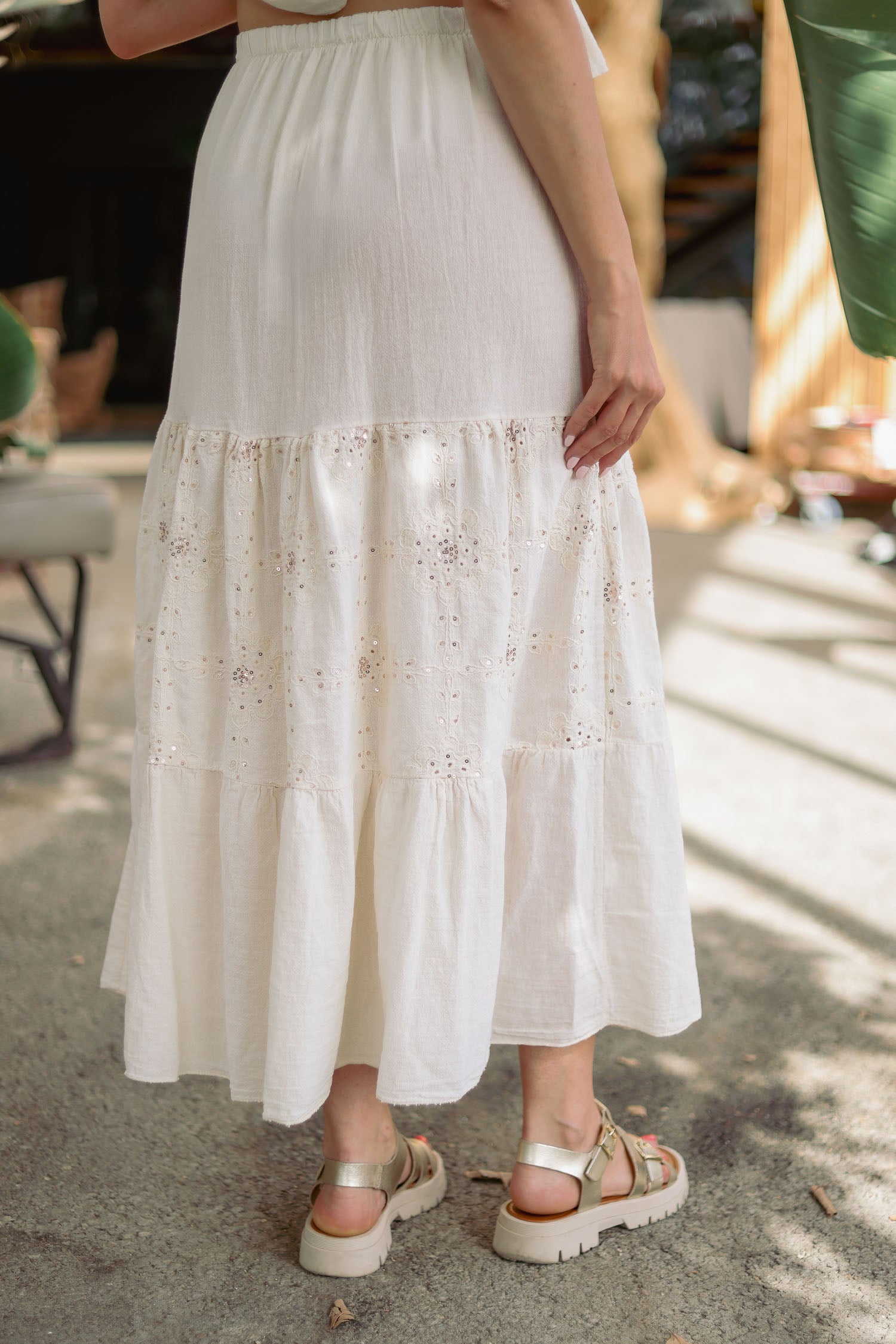 Jupe longue strass