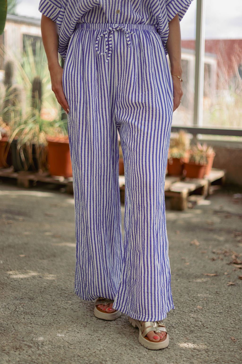 Pantalon rayé