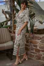 Robe longue motifs