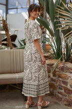 Robe longue motifs